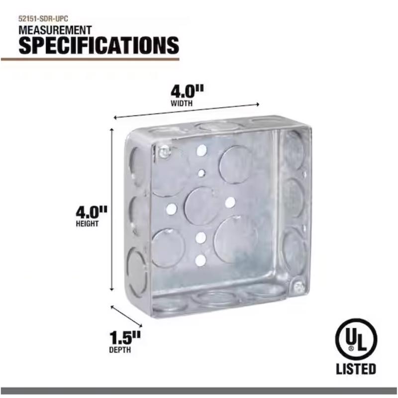 21CI 4" SQ BOX OLD WORK