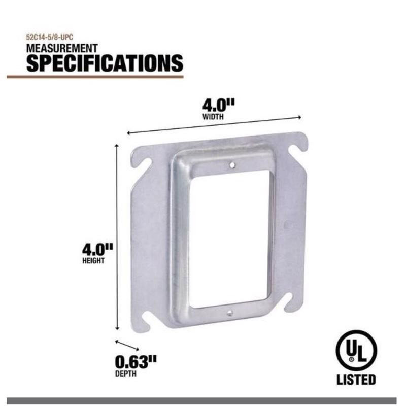 4" 5/8"RECTANGLE STEEL COVER
