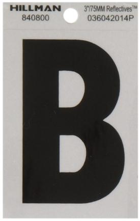 B  3  BLACK ON SILVER SQUARE CUT