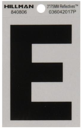 E  3  BLACK ON SILVER SQUARE CUT